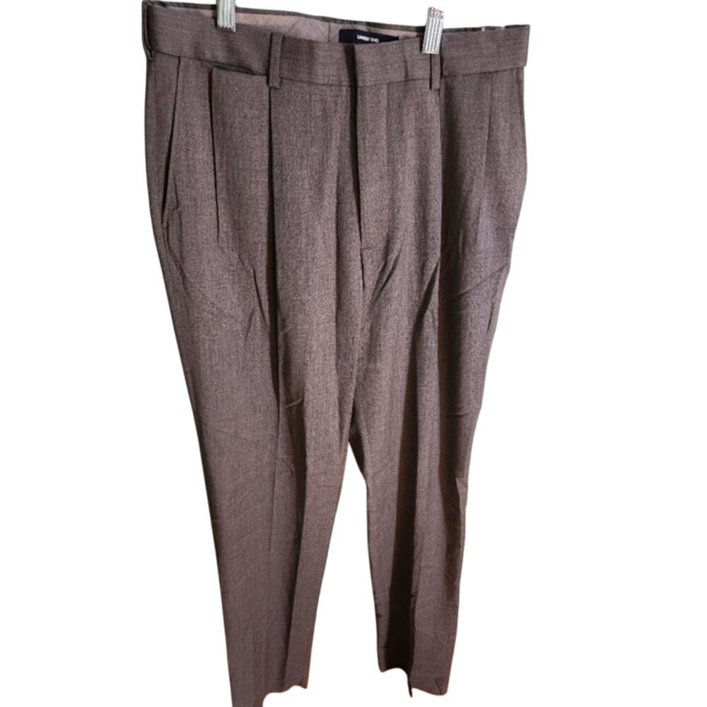 Lands End Classic Clothing Mens Pleated Dress Pants Trousers Khaki Size 31
